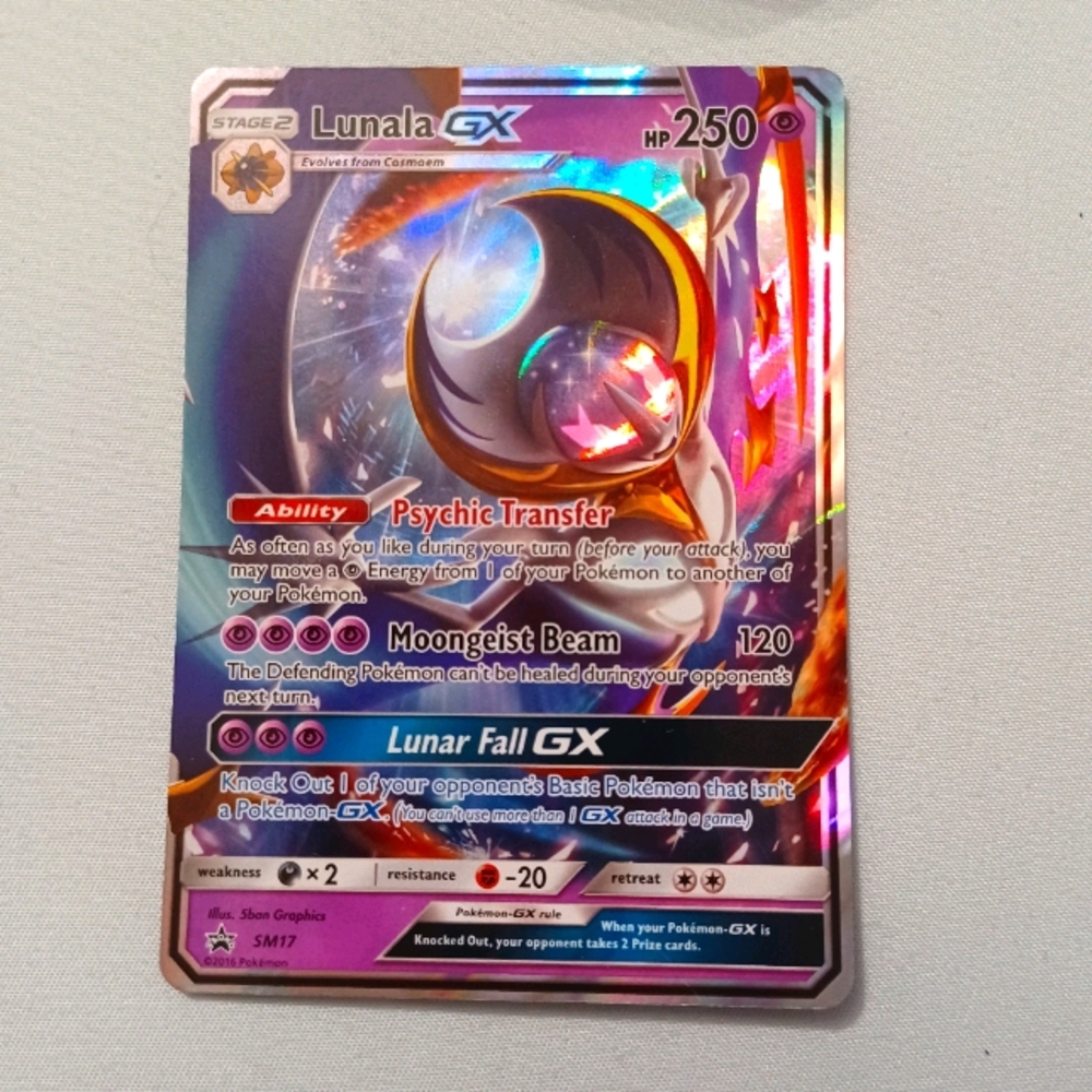 Lunala GX Stage 2 Pokemon Card